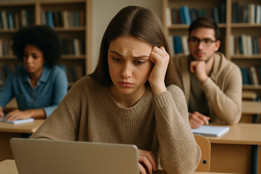 Student with anxiety