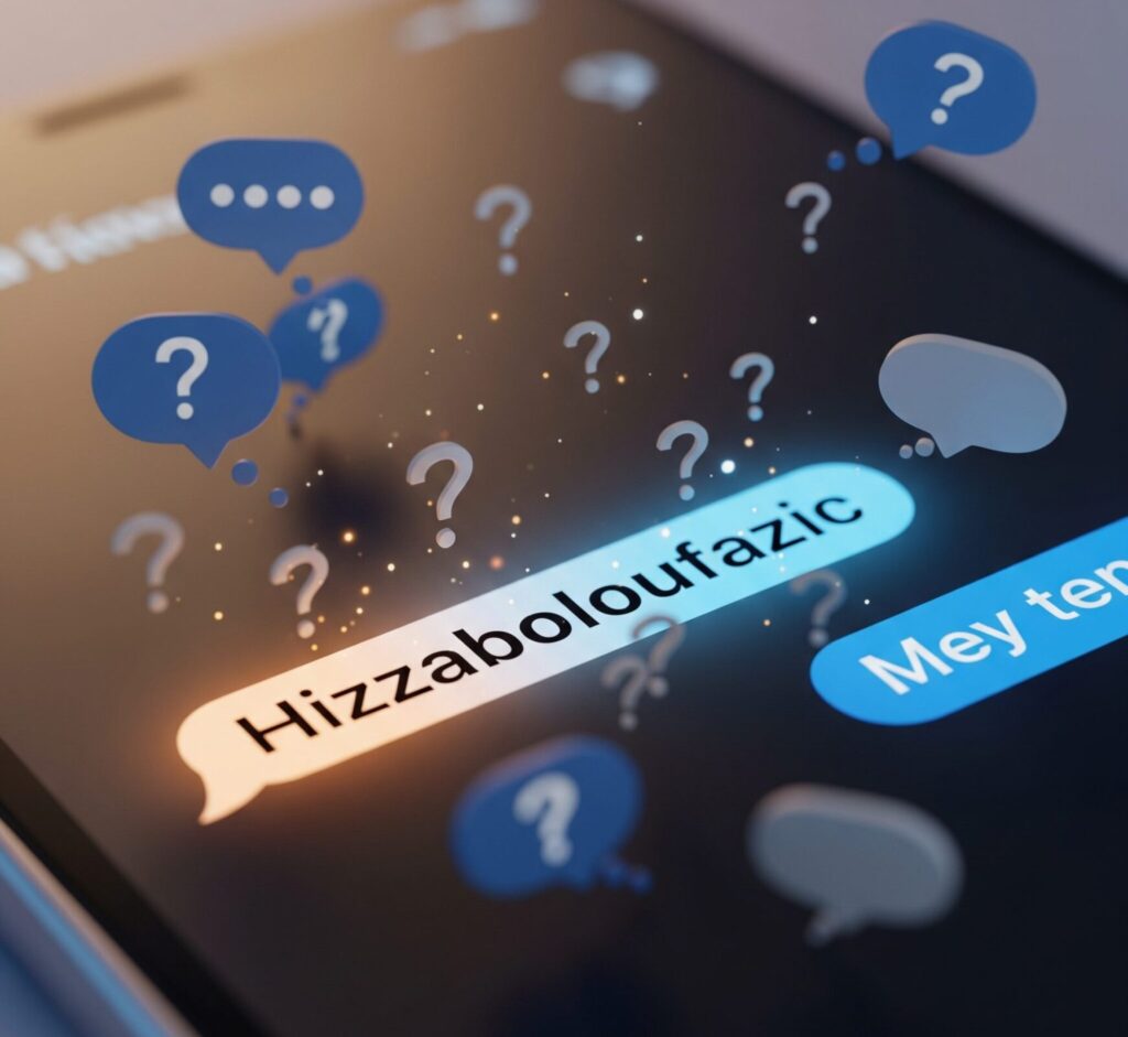 Someone texting Hizzaboloufazic to another person